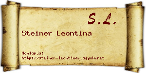 Steiner Leontina névjegykártya