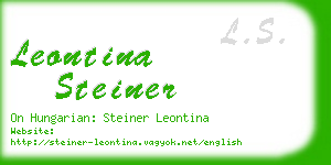 leontina steiner business card